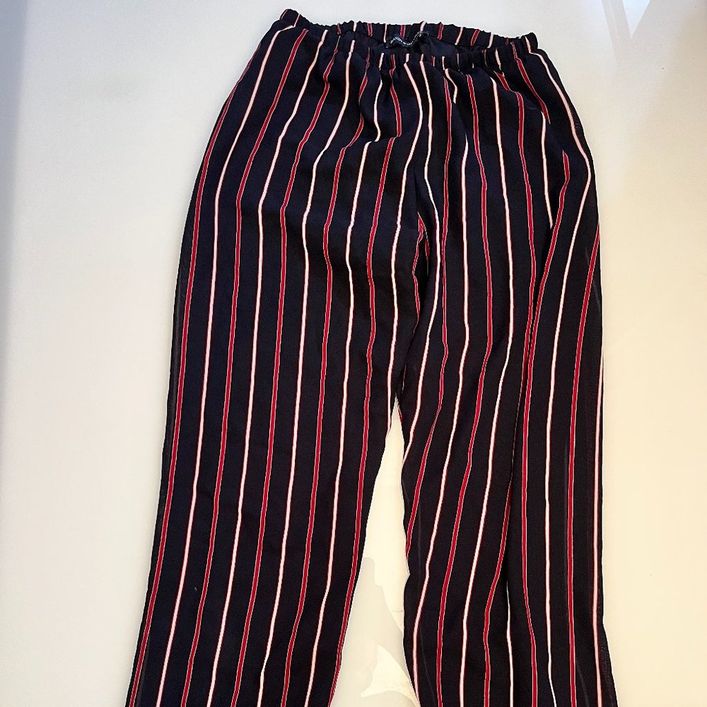 Red, White, and Blue Striped Brandy Melville Pants